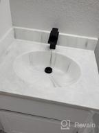 img 1 attached to Modern Brushed Nickel Waterfall Bathroom Faucet With Single Handle, Pop Up Drain, And Deck Plate - Commercial Single Hole Lavatory Basin Mixer Tap From Homevacious review by Cesar Carter