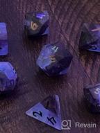 img 1 attached to 7PCS Amethyst Gemstone Crystal DND Dice Set For Dungeons And Dragons, MTG Table Games - Handmade Stone D&D Dice By UDIXI review by Bob Berry