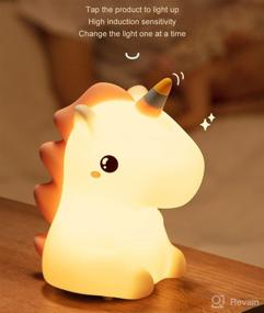 img 1 attached to Dimanito Cute Kids Night Light Night Lamp Night Lights For Kids Bedroom Toddler Baby Portable Силиконовая батарея Led Nightlight Nursery (Unicorn)