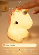 dimanito cute kids night light night lamp night lights for kids bedroom toddler baby portable силиконовая батарея led nightlight nursery (unicorn) логотип