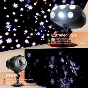 img 1 attached to 🎄 2022 Upgrade Christmas Snowfall LED Projector Lights - NACATIN Snow Falling Projector Lamp with Dynamic Snow Effect Spotlight for Xmas, Garden, Party, Holiday Landscape Decorative