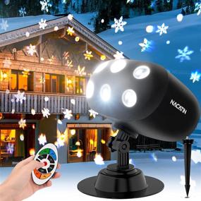 img 4 attached to 🎄 2022 Upgrade Christmas Snowfall LED Projector Lights - NACATIN Snow Falling Projector Lamp with Dynamic Snow Effect Spotlight for Xmas, Garden, Party, Holiday Landscape Decorative