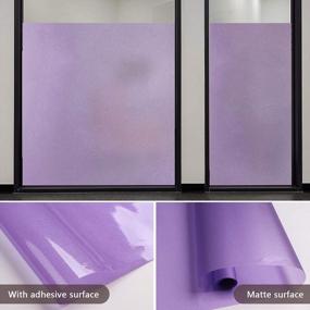 img 2 attached to Purple Adhesive Window Film Privacy Heat Control Sun UV Blocking 35.4 Inch X 6.5 Feet