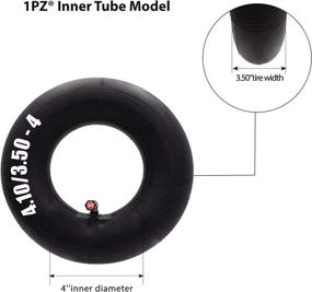 img 2 attached to 1PZ GR2-4X3 4.10/3.50-4 4.10-4 Шина и Штуцерная Камера Комплект для Газонной Дрезины 🔧 Снегоуборщика АТВ Ручных Тележек Тачек Амбарных Тележек Генераторов Передвижной Каретки Велосипедов