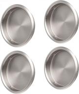 sleek and convenient satin nickel closet door finger pulls - no-nail solution for all door types! logo