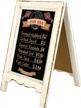 mygift small wood a-frame double-sided chalkboard sign, whitewashed table top rustic message board logo