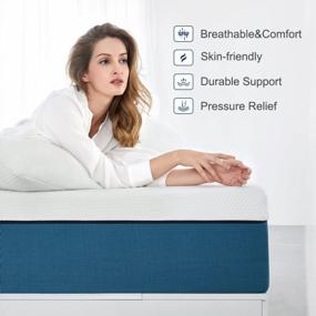 img 3 attached to Molblly Queen Size Mattress, 10 Inch Cooling-Gel Memory Foam Mattress In A Box, Fiberglass Free,Breathable Bed Mattress For Cooler Sleep Supportive & Pressure Relief， 60" X 80" X 10