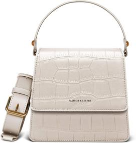 img 4 attached to Crocodile Leather Crossbody Shoulder Handbags Women's Handbags & Wallets - Satchels