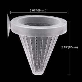 img 3 attached to 🐟 Enhance Fish Feeding with WEAVERBIRD 4PCS Aquarium Nematode Feeder: Live Blood Worm Cone Cup Basket with Suckers