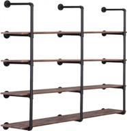 3 pack industrial wall mounted iron pipe shelf - rustic diy open bookshelf for kitchen bath | полки для труб pynsseu farmshouse логотип