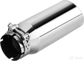 img 4 attached to 🚗 Kepect 3 Inlet Exhaust Tip: Universal Tailpipe Tip for Truck Car - 3" Inlet, 4" Outlet, 12" Long