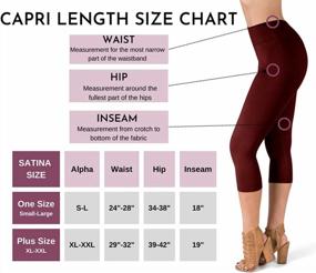 img 2 attached to Women'S Leggings: SATINA High Waisted Capri & Full Length Styles!