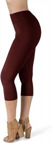 img 4 attached to Women'S Leggings: SATINA High Waisted Capri & Full Length Styles!