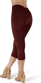 img 3 attached to Women'S Leggings: SATINA High Waisted Capri & Full Length Styles!