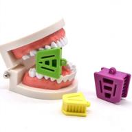 3 pack professional dental bite block retractors - autoclavable oral care props: small, medium & large logo