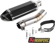 🏍️ carbon fiber slip-on muffler with stainless steel mid pipe- motorcycle exhaust system for honda cbr500r, cbr500f, cb500f, and cb500x bikes - includes db killer silencer логотип