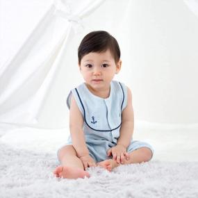 img 3 attached to Adorable Nautical Romper For Baby Boys And Girls, Perfect For Summer Beach Outings - Sizes 0-24 Months