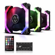 🕷️ abkoncore sp120 rgb вентиляторы, 3 шт. 120мм компьютерные вентиляторы, уникальная рамка в форме паука, синхронизация с материнской платой 5v argb/пульт дистанционного управления, регулируемая скорость и цвет вентилятора, гидро подшипниковый корпусный вентилятор с муфтой для вентиляторов. логотип