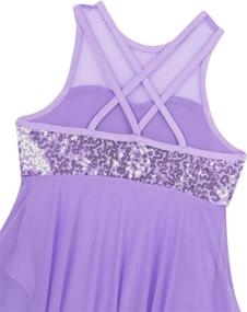 img 1 attached to 💃 Shimmering Chiffon Leotard Dressing for Girls - IEFiEL Sequin Clothing Collection