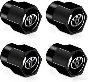 img 3 attached to 🚗 Enhance Your Toyota's Style with MXTAWM Valve Stem Caps: Perfect for Camry, Yaris, Corolla, and More! (4 Pieces, Black, 1 inch)