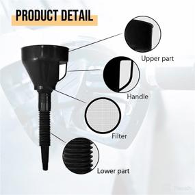 img 2 attached to 🌬️ Versatile Wide Mouth Fuel Funnel with Flexible Extension Nozzle and Handle – Ideal for Water, Gasoline, Coolant, Transmission, and Engine Oil