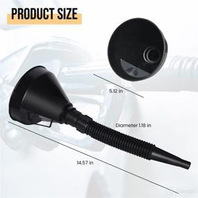 img 3 attached to 🌬️ Versatile Wide Mouth Fuel Funnel with Flexible Extension Nozzle and Handle – Ideal for Water, Gasoline, Coolant, Transmission, and Engine Oil