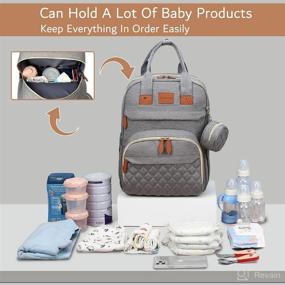 img 2 attached to 🎒 Multifunctional Diaper Bag Backpack with Changing Pad, Stroller Straps for Travel, Maternity, and Baby Nappy Changing