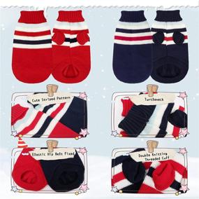 img 1 attached to Rypet 2 Packs Striped Cat Sweater - Warm Knitted Sweater for Winter - XS Size for Kittys and Small Dogs