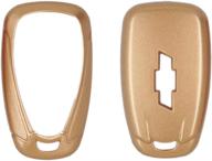 stylish and durable segaden metallic color shell cover for chevrolet smart remote key fob – sv0654 gold logo