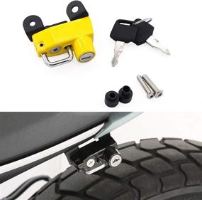 img 4 attached to Motorcycle Helmet Lock Anti-Theft Helmet Security Lock For Ducati Scrambler Sixty/Icon/Urban Enduro 2015-2019 -Yellow