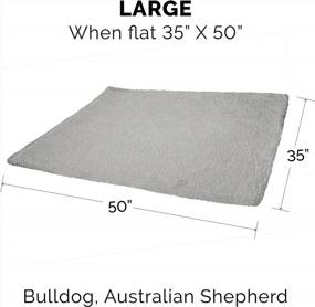 img 3 attached to Cozy & Waterproof Dog Blanket For Larger Breeds - Self-Warming, Washable & Snuggly Soft Terry Sherpa In Silver Gray - Furhaven Large Edition