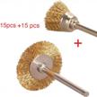 30 pcs brass wire brush kit for dremel & rotary tools - perfect for cleaning various surfaces! logo