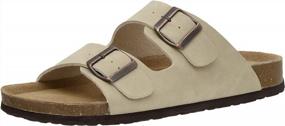img 4 attached to Cork Footbed Sandal For Men By CUSHIONAIRE With +Comfort In Lane Design