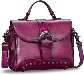 img 4 attached to Genuine Leather Handmade Crossbody Top Handle Women's Handbags & Wallets at Satchels