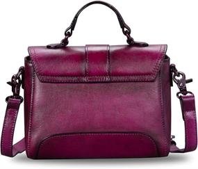 img 2 attached to Genuine Leather Handmade Crossbody Top Handle Women's Handbags & Wallets at Satchels