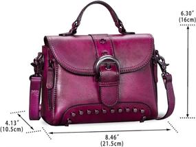 img 1 attached to Genuine Leather Handmade Crossbody Top Handle Women's Handbags & Wallets at Satchels
