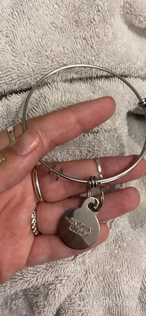 img 1 attached to Personalized Stainless Steel Medical Alert ID Charm Bracelet for Women with Free Engraving review by Todd Worley