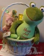 img 1 attached to Personalized Teal Easter Basket With Colorful Dots review by Jamie Lundgren