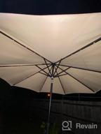 img 1 attached to GOLDSUN 9Ft Outdoor Aluminum Market Patio Umbrella With Solar LED Lights & Push Button Tilt - Aqua Blue review by Shah Jones