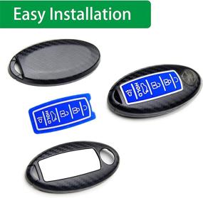 img 1 attached to WORCAS 5 Button Nissan Key Fob Обложка: Полная защита для Nissan Altima Sentra Maxima Rogue Armada Pathfinder Infiniti Smart Remote Keyless - Синий