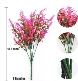 img 3 attached to Artificial Plants Outdoor,8 Bundles Artificial Flowers Lavender Bouquet In Artificial Plant Arrangement,Spring Decor, Lavender Bouquets, Flower Plants Home Decor (Pink)
