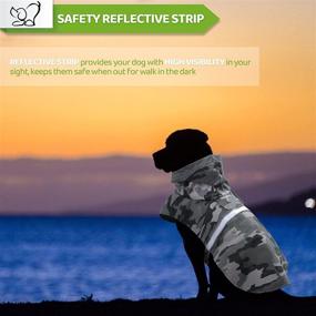 img 1 attached to 🐶 KOESON Waterproof Dog Raincoat: Reflective Adjustable Pet Rain Jacket with Leash Hole - Camouflage Lightweight Rainproof Hoodie Clothes for Medium Large Dogs (Grey)