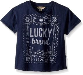 img 1 attached to 👚 Lucky Brand Girls Toddler Graphic Tops, Tees & Blouses - Stylish Girls' Clothing