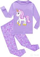 🐱 cute cat and unicorn pajama set | long sleeve 100% cotton sleepwear for toddler kids | 2-piece pj set | size 2-7t logo