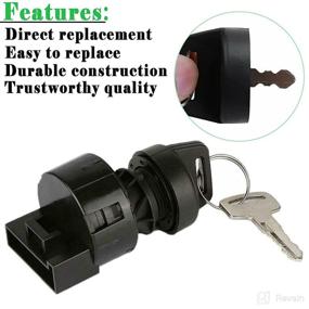 img 2 attached to 🔑 Polaris Ignition Switch Key 4011002: Compatible with RZR Ranger XP 570 800 900 1000 - Off-Run-Start 6 Pin; Includes 2 Keys - 4012165 Polaris Key Switch