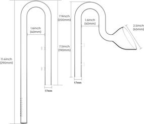img 3 attached to 🌸 FZONE 17mm Aquarium Glass Lily Pipe Kit: Enhance Your Aquarium with the Elegant Lily Inflow and Lily Outflow Design, Complete with Brush - Perfect for 5/8" ID (16/22mm) Tubing