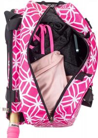 img 2 attached to Thorza Pickleball Bag For Women With Paddle Holder, Mesh Side Pocket, Large Inner Storage, Carry Handle, And Adjustable Shoulder Strap, Sports Equipment For Amateurs And Pros, Pink
