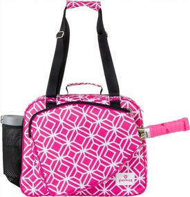 img 1 attached to Thorza Pickleball Bag For Women With Paddle Holder, Mesh Side Pocket, Large Inner Storage, Carry Handle, And Adjustable Shoulder Strap, Sports Equipment For Amateurs And Pros, Pink