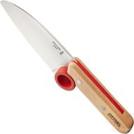 🔪 opinel le petit chef knife set - rounded tip chef knife with finger guard for children - teach food preparation & kitchen safety - 2 piece set - made in france logo