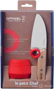 img 2 attached to 🔪 Opinel Le Petit Chef Knife Set - Rounded Tip Chef Knife with Finger Guard for Children - Teach Food Preparation & Kitchen Safety - 2 Piece Set - Made in France